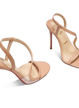 大码45性感高跟鞋CD伪娘TS情趣变装L职业情调性用宴会红色底露趾