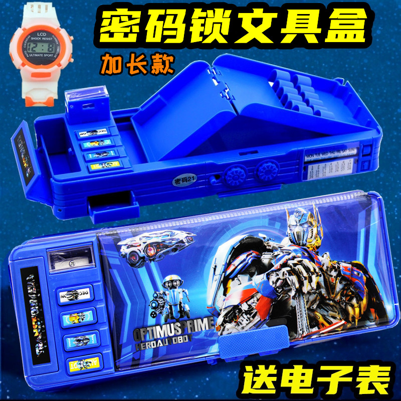 按键变形小学生多功能文具盒儿童幼儿园笔盒大容量金刚铅笔盒钢铁侠男生潮流个性高颜值笔袋男孩自动创意网红怎么样,好用不?