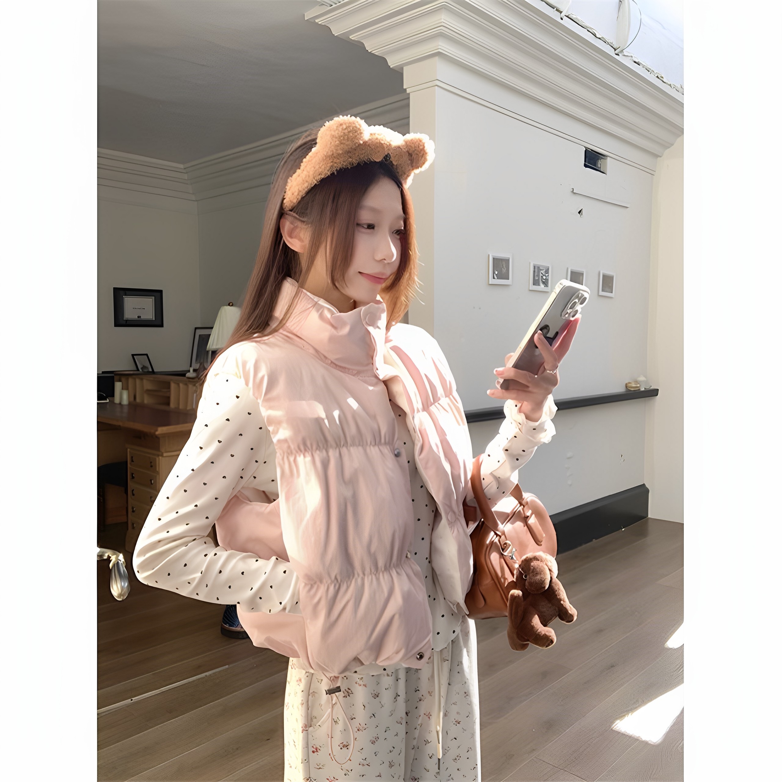 韩国外贸短马甲女轻型甜美羽绒棉马夹女短款背心立领叠穿外套坎肩,女装/女士精品,马夹,淘宝优惠券,粉丝福利购,淘宝优惠卷