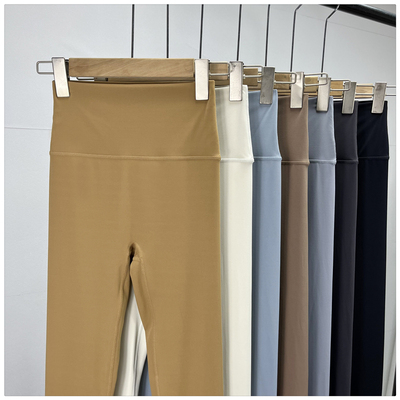 大地色原厂高腰提臀裸感瑜伽裤