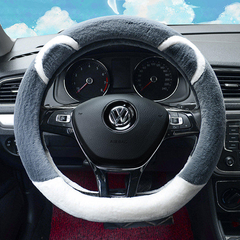 大众ID4X/ID3/ID6CROZZ/途岳凌渡帕萨特桑塔纳方向盘套冬季毛绒女
