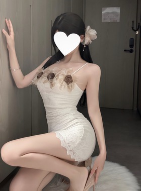「白色芳华」性感蕾丝睡裙夏季新款2025睡衣纯欲风吊带家居服
