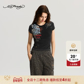 T恤 女士拔印水洗烫钻短袖 Hardy埃德哈迪冬季 流行新款