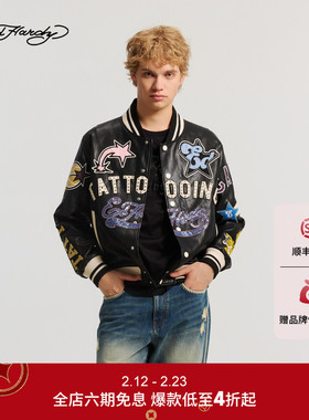 Ed Hardy埃德哈迪2026春季新款男士设计师款钻钉夹克衫E1SAM310