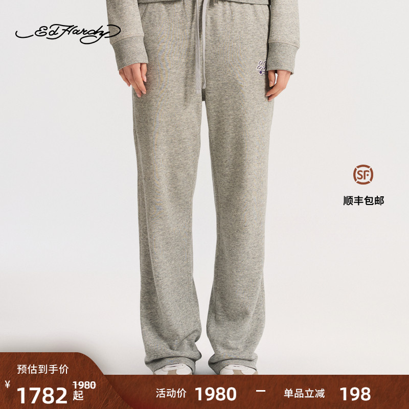 Ed Hardy埃德哈迪2026春季新款女士装腰插袋长裤E1SAW204