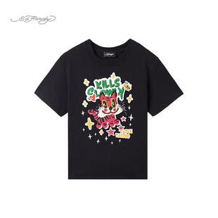 T恤E1ROK220 Hardy埃德哈迪2025夏季 新款 宽松落肩儿童短袖