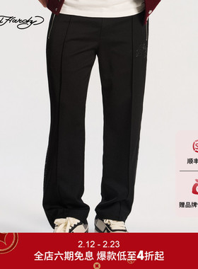 Ed Hardy埃德哈迪2026春季新款男士侧边密钻直筒长裤E1SAM049