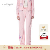 女士长裤 Hardy埃德哈迪春季 流行粉色烫钻合身新款