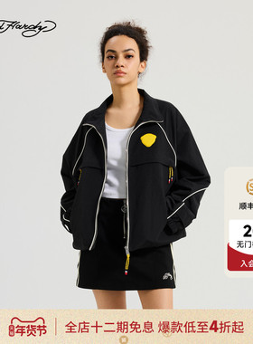 Ed Hardy埃德哈迪2025冬季新款女士运动风微落肩夹克衫E1RDW311