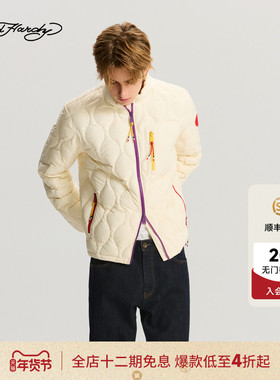 Ed Hardy埃德哈迪2025冬季新款男士轻薄微落肩羽绒服E1RDM004