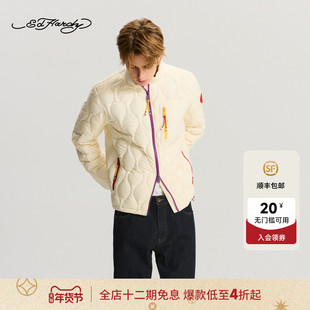 Ed Hardy埃德哈迪冬季流行新款男士轻薄微落肩羽绒服