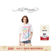 T恤 Y2K彩虹独角兽烫钻印花短袖 Hardy埃德哈迪秋季 新款