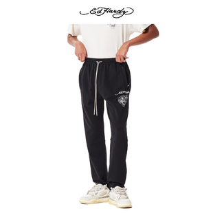 百搭宽松运动裤 子直筒长裤 男休闲裤 Hardy埃德哈迪老虎头卫裤