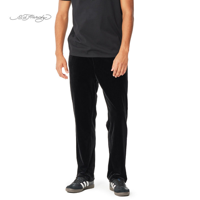 EdHardy男士绣花复古直筒长裤