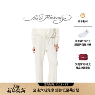 米珠珠片绣标合身直筒女士针织长裤 新款 Hardy埃德哈迪冬季