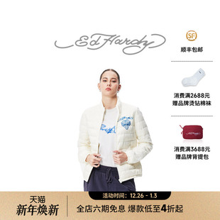复古虎头立领轻薄女士羽绒服外套 美式 Hardy埃德哈迪新款