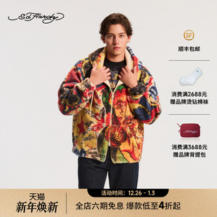 Hardy埃德哈迪2025冬季 印夹克衫 新款 宽松落肩数码 E1RDM054 男士