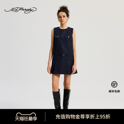 Ed Hardy埃德哈迪秋季流行新款女士牛仔连衣裙