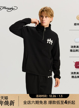 Ed Hardy埃德哈迪2025冬季新款男士贴皮绣绣花套头衫E1RCM513