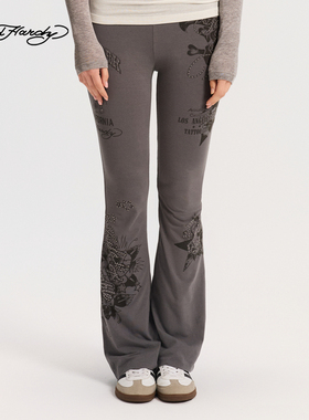 Ed Hardy埃德哈迪2026春季新款女士微喇叭瑜伽打底裤E1SAW202