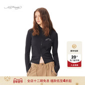 黑色烫钻女士夹克衫 Hardy埃德哈迪春季 流行新款