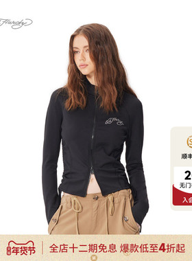 Ed Hardy埃德哈迪春季流行新款黑色烫钻女士夹克衫