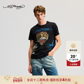 正肩烫钻短袖 T恤 男士 修身 Hardy埃德哈迪冬季 流行新款