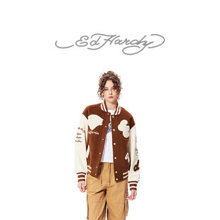 复古虎头女士夹克衫 美式 新款 外套棒球服 Hardy埃德哈迪冬季