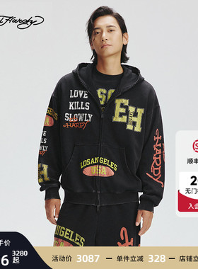 【任贤齐同款】Ed Har流行dy埃德哈迪秋季男士落肩拉链衫
