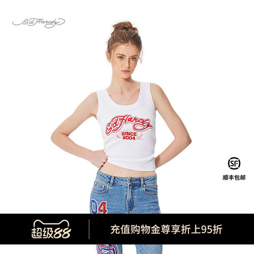 EdHardyU领烫钻女士外穿背心