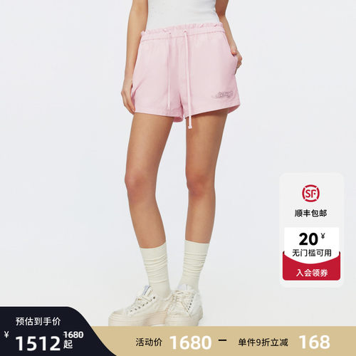 Ed Hardy埃德哈迪2026夏季新款女士梭织烫钻短裤E1SBW310