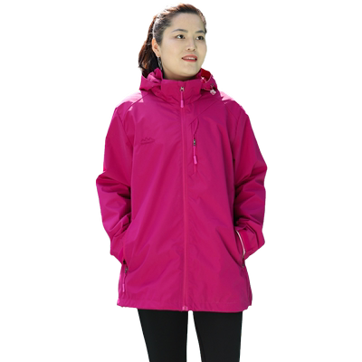 大码女装冲锋衣外套妈妈风衣宽松