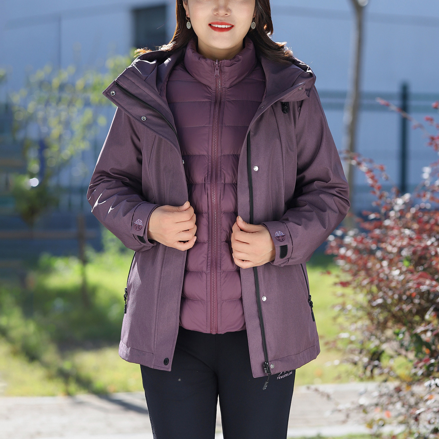 妈妈冬装羽绒服保暖90白鸭绒外套