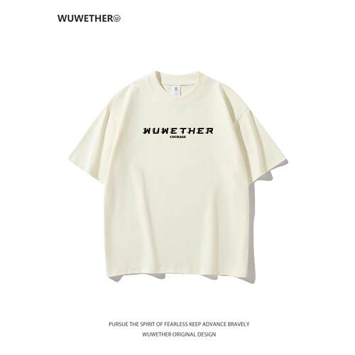 WUWETHER短袖T恤夏季新款宽松字
