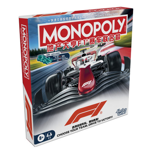 孩之宝地产大亨Monopoly F1赛车联名款 强手大富翁类型棋盘桌游