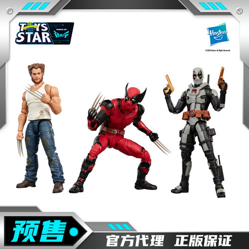 孩之宝漫威MarvelLegends 金刚狼与死侍 亨利 死侍 6寸可动人偶