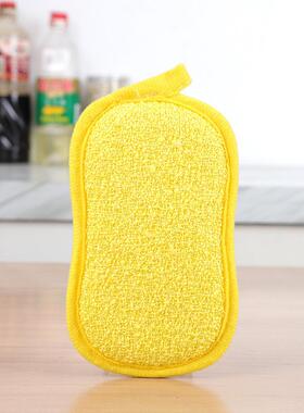 8字双面海绵块洗碗海绵波浪型厨房清洁海绵擦丝全纱双面洗碗爆款