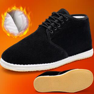 老棉鞋男黑色老北京布鞋棉花做的怀旧传统冬季男士老式纳底女保暖