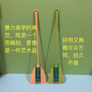 淞泰8599塑料网格苍蝇拍加厚熟胶不易坏苍蝇拍家用耐用老式 加长柄
