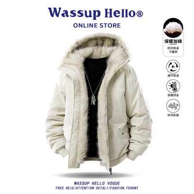 美式座山雕羽绒棉服男款冬季棉衣