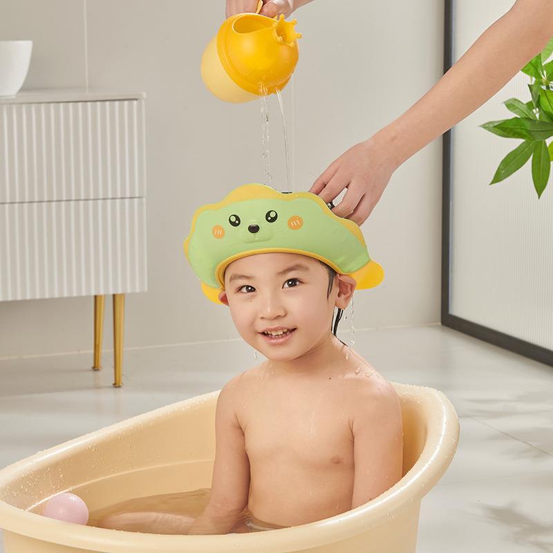 儿童QN-879挡水帽子防水护耳浴小帽宝澡宝洗头器婴儿孩洗头发洗洗