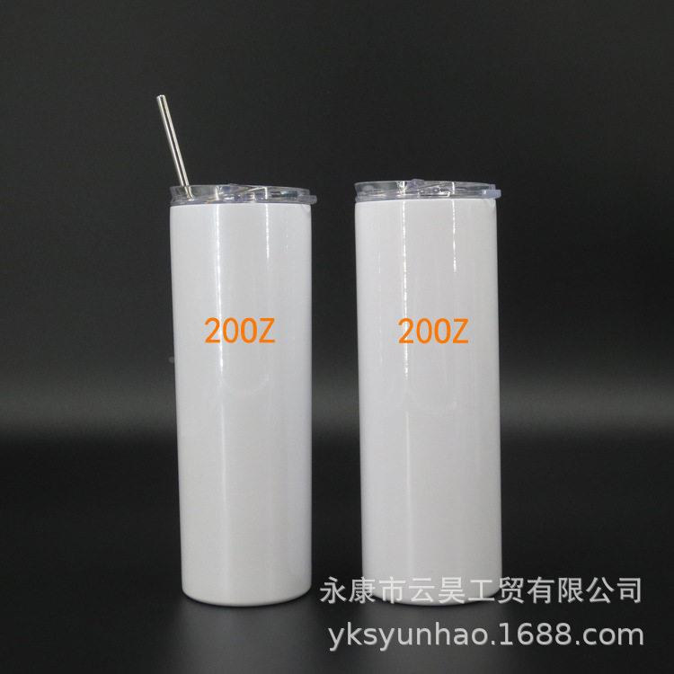 温杯30热转印空白涂层杯子4定制礼品水杯彩虹空白涂层直保身吸管