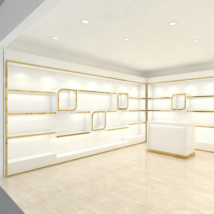 整店柜子定制化妆品展示柜店彩妆璃展柜整展示柜产列/品陈柜玻展