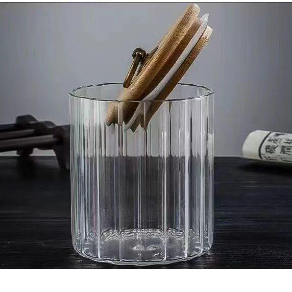 竖房纹透明璃密封竖纹储物储玻物厨杂粮收纳咖啡 茶花干果储物