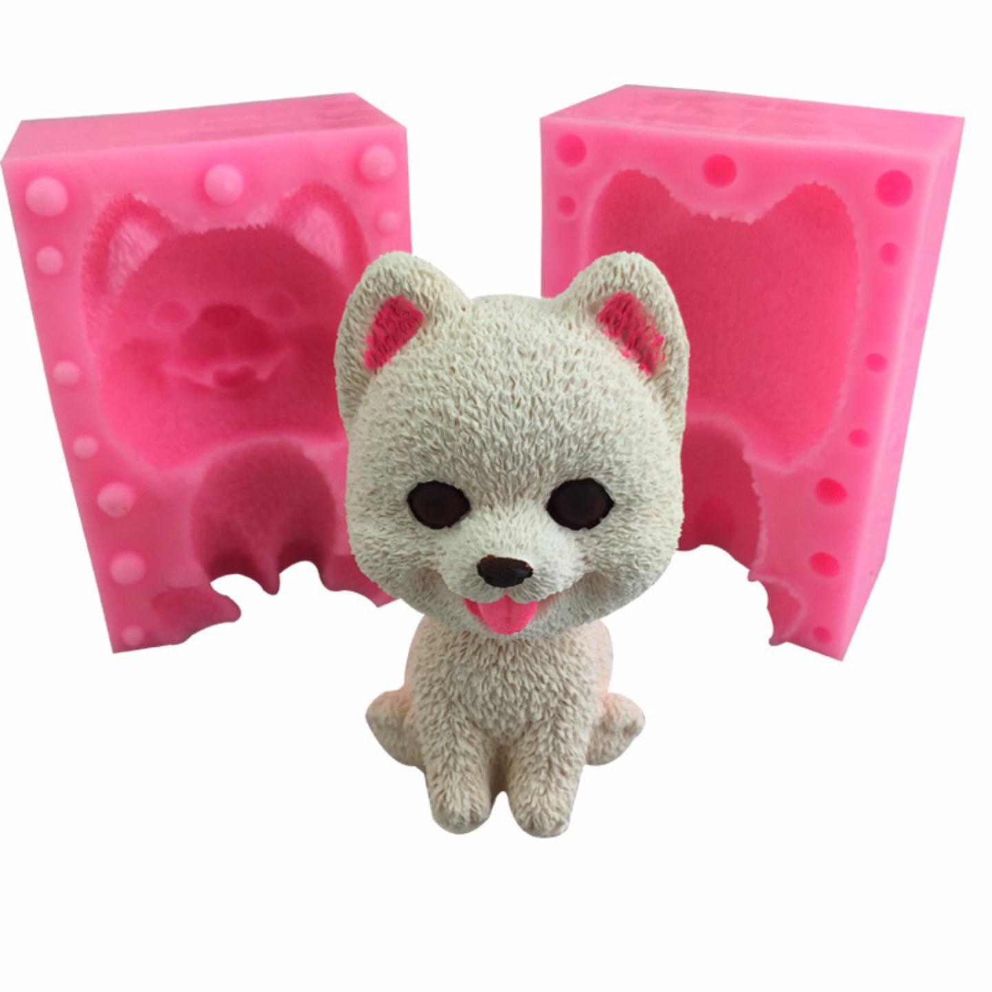 3D立体狗狗博美犬硅胶模慕斯