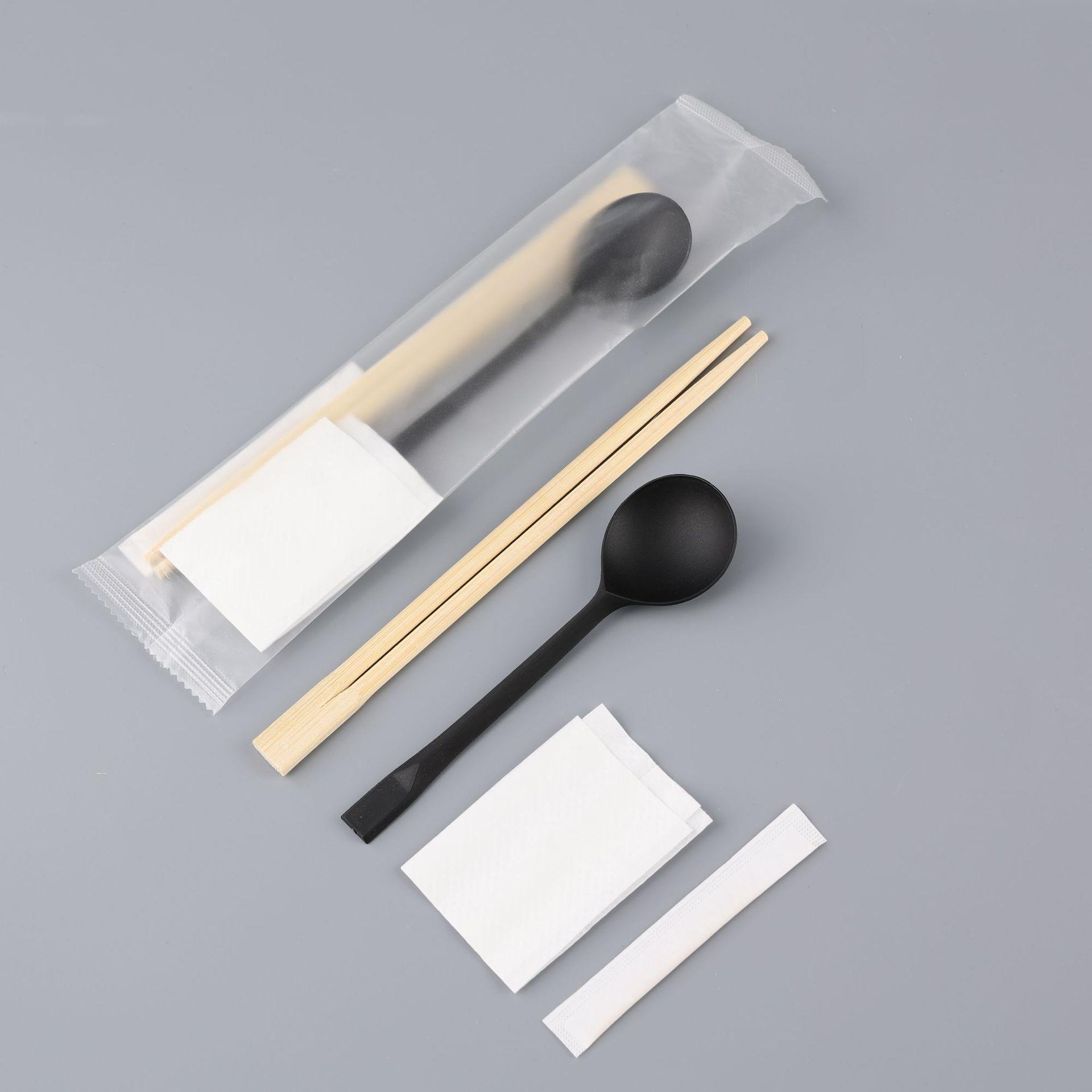 一具次性筷四件套餐子具套装件四合一次性筷一外卖商用餐包三套便