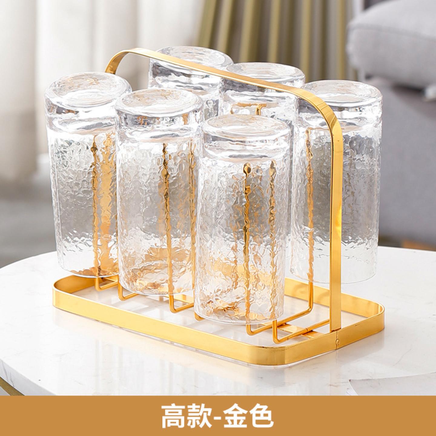 创意轻奢简约沥水玻璃水杯架家用
