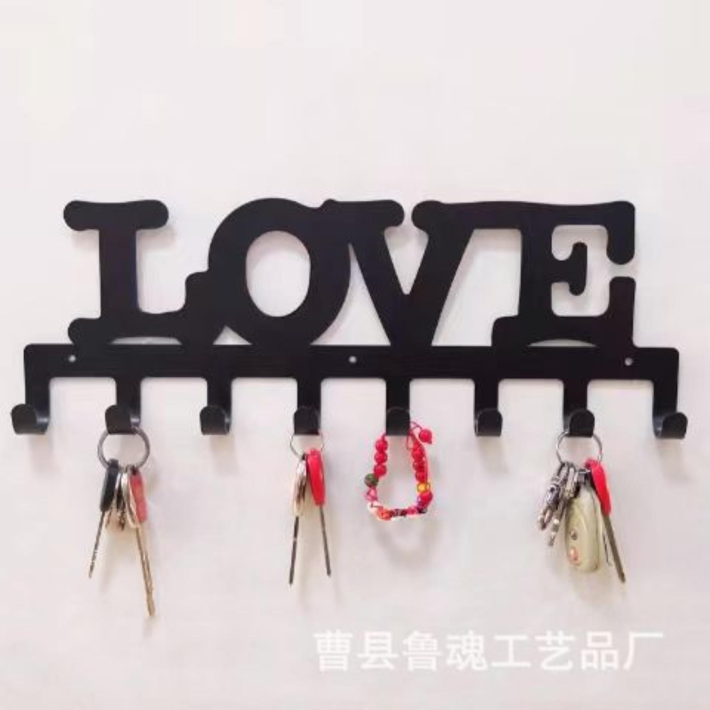 铁艺LOVE字母挂钩厨房门后钥匙