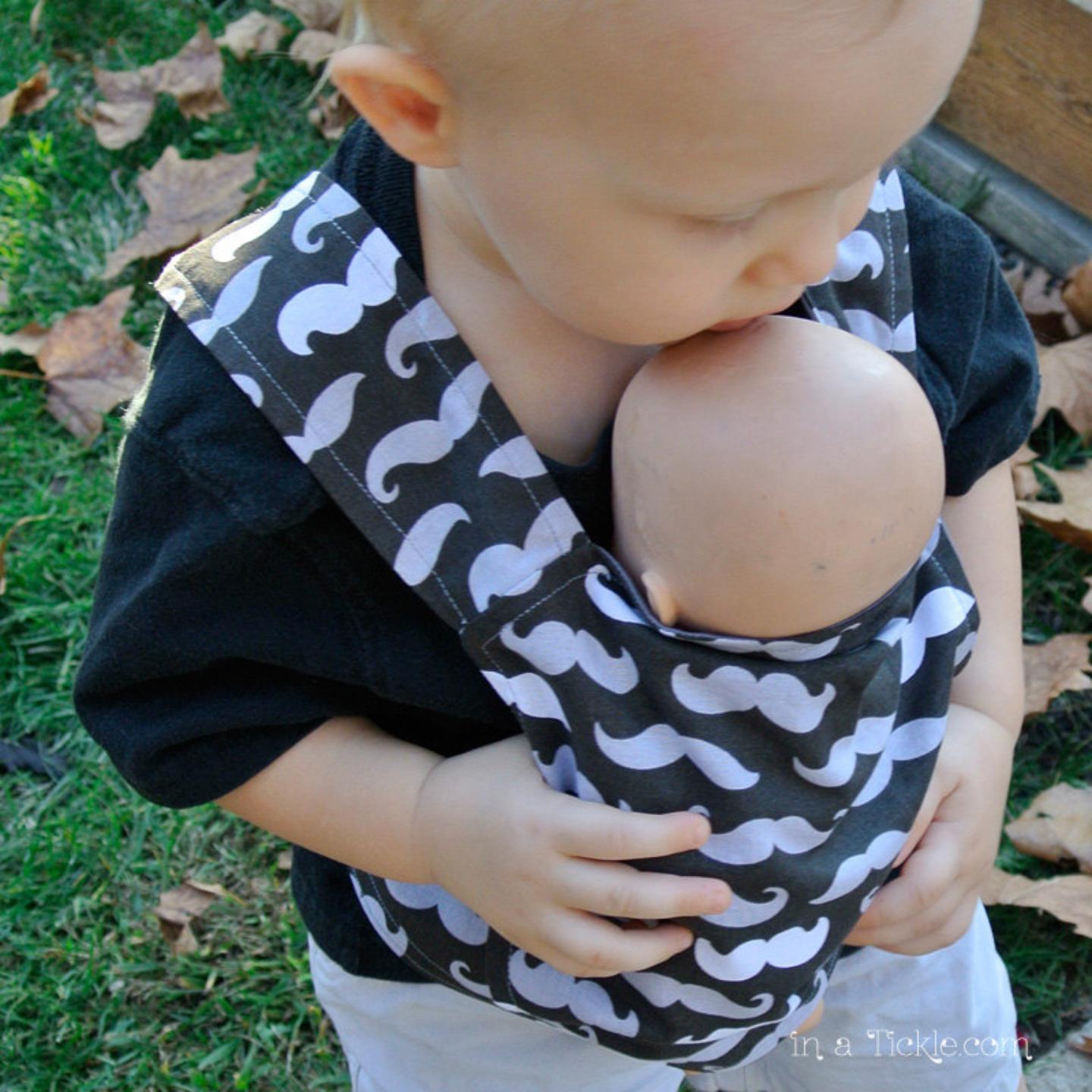 6色儿童玩偶背带背巾宝宝玩具双肩背巾Baby Doll Carrier