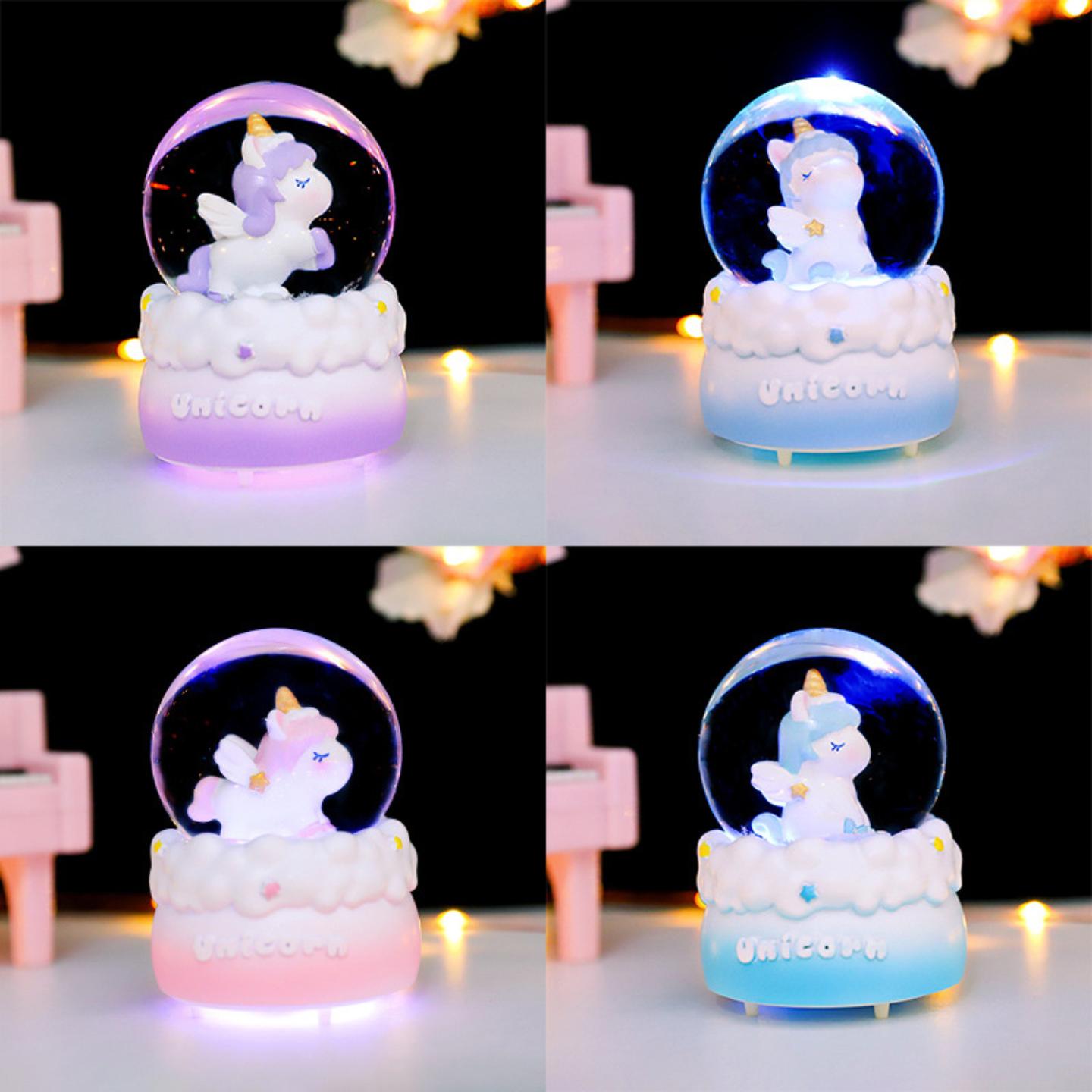 心天使独角兽水晶球创意女生小